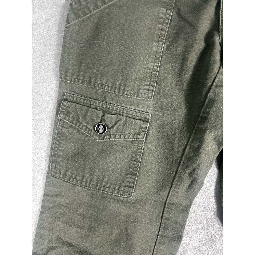 Dickies Cargo Pants Womens 22W Relaxed bootcut Baggy 90s Grudge Military *read - Picture 7 of 11